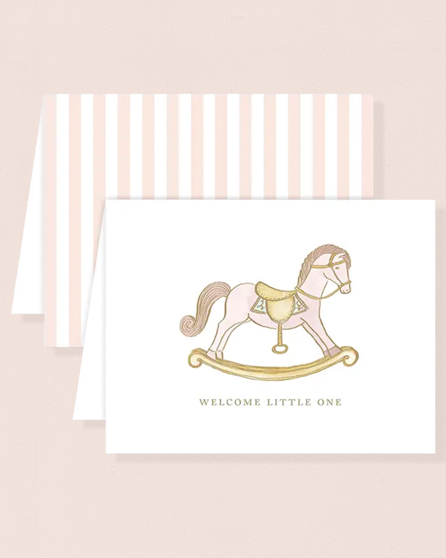 Petit Jouet Cheval Rose Card - Card
