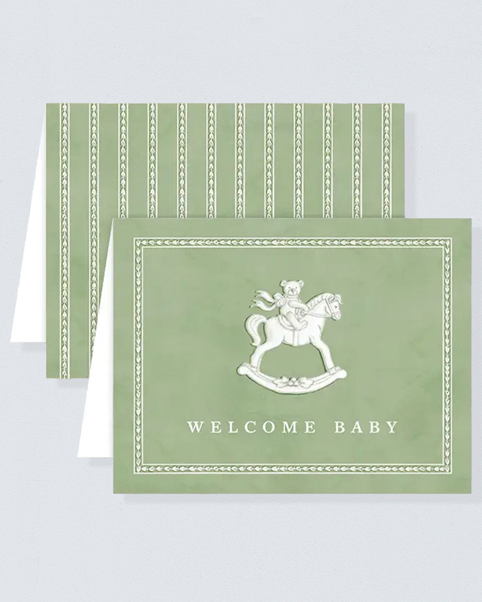 Petit Jouet Cheval Vert Card