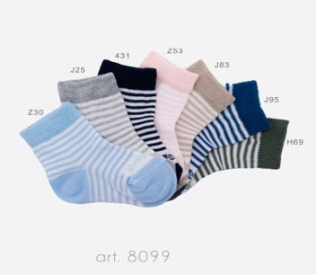 Story Loris Stripe White/Grey Sock - Sock