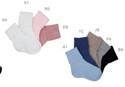 Story Loris Ribbed Short Baby Sock Pink