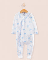 Pima Bows Blue Ruffle Stretchie