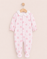 Pima Tiny Pink Roses Collar Stretchie