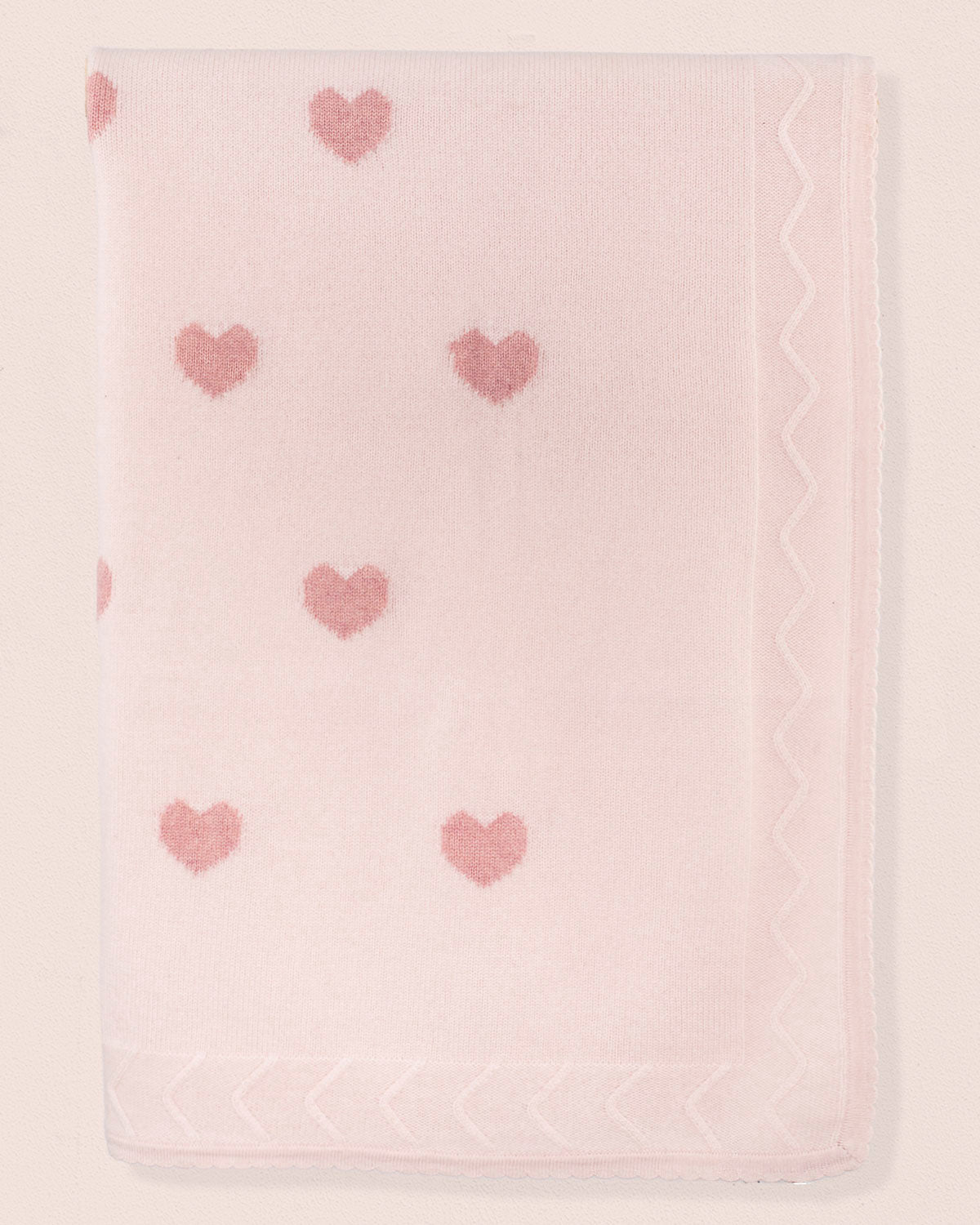 Hearts Pink Cashmere Blanket - Blanket
