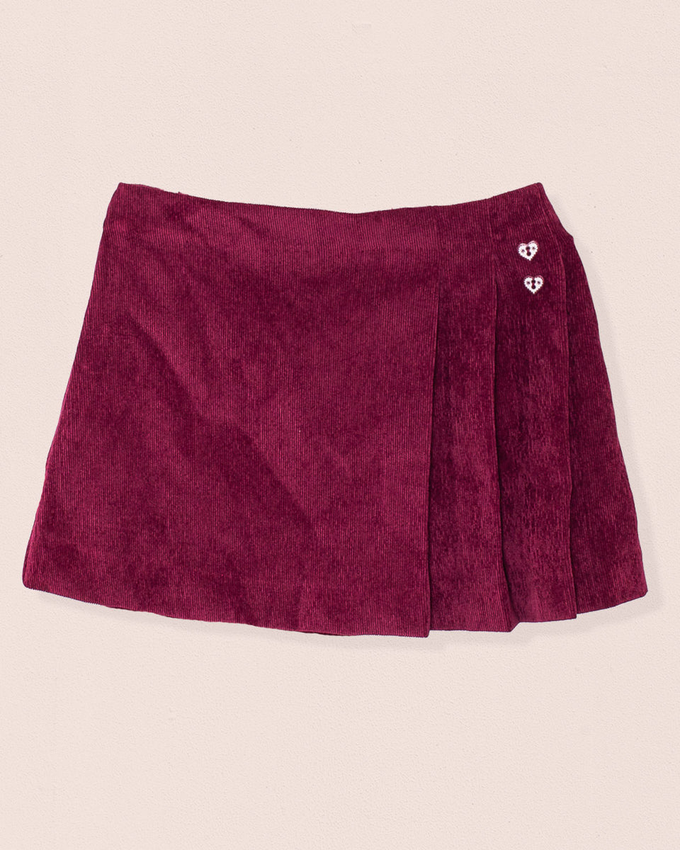 Ruby Corduroy Pleated Skirt