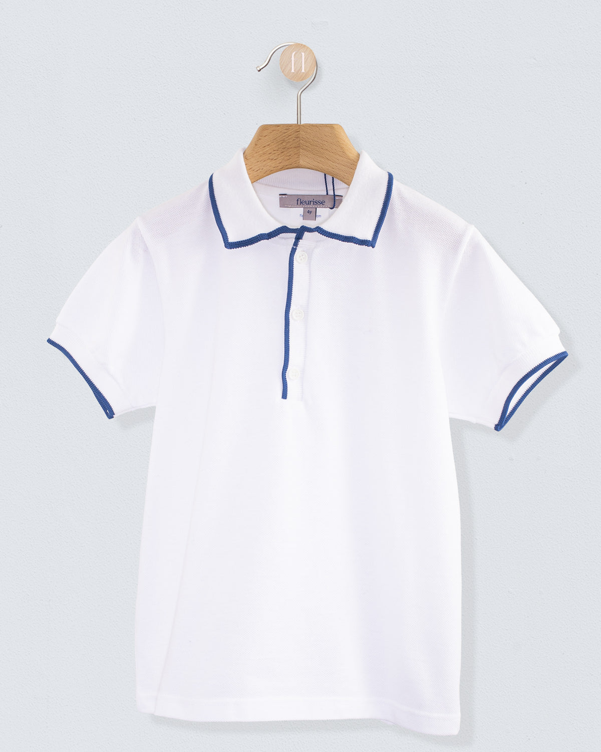 Polo Short Sleeve Italian Summer Navy Trim Piquet - Shirt