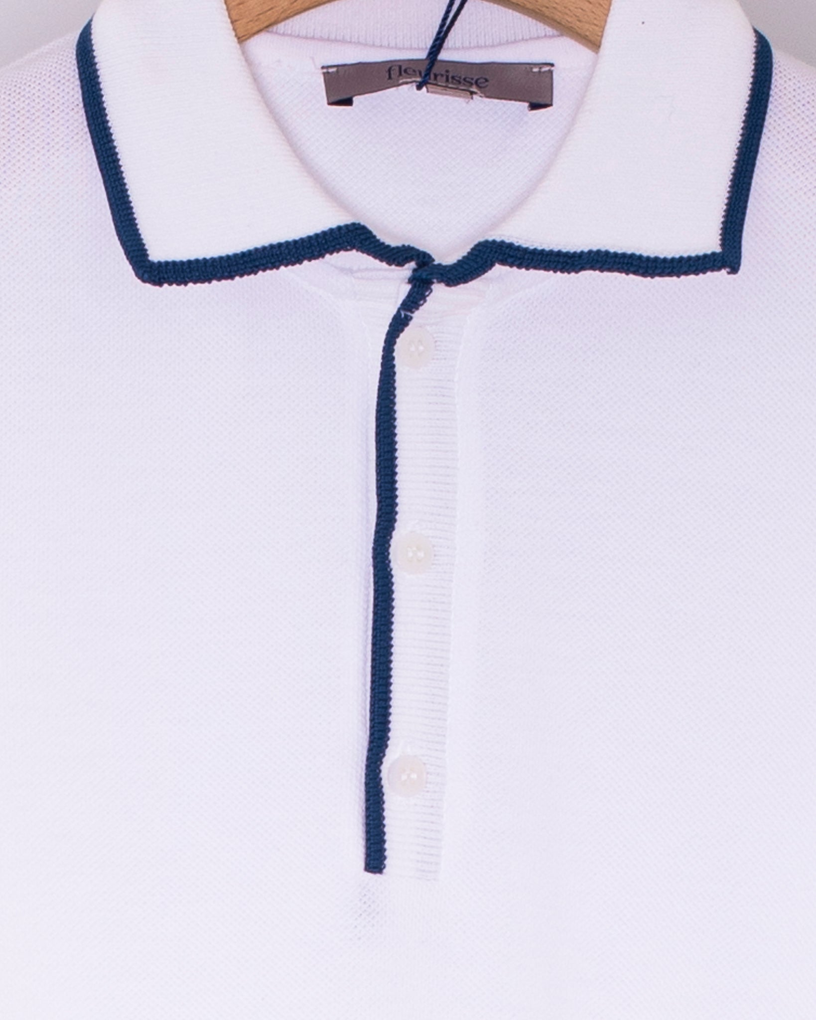 Polo Long Sleeve Twilight Trim Pique - Shirt