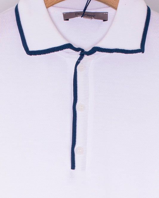 Polo Long Sleeve Twilight Trim Pique - Shirt