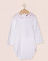 Onesie Italian Embroidered Primrose Bows