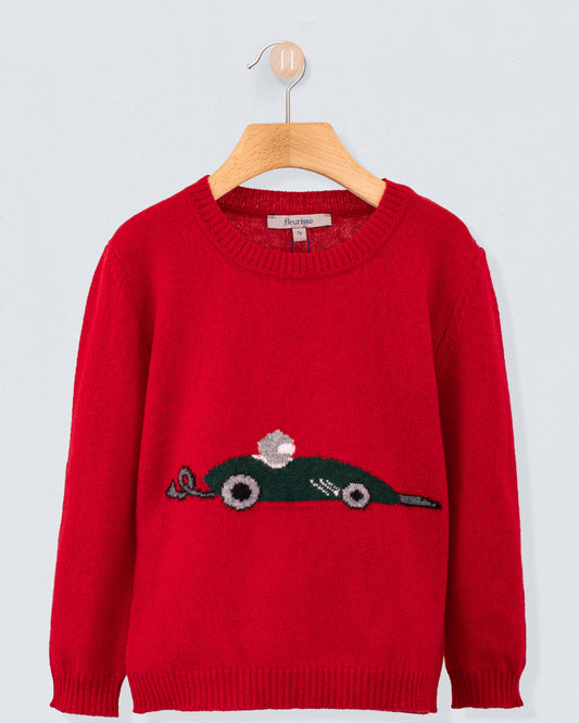 Car Red Sweater - Sweater