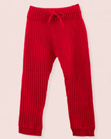 Cashmere Ribbed Red Legging