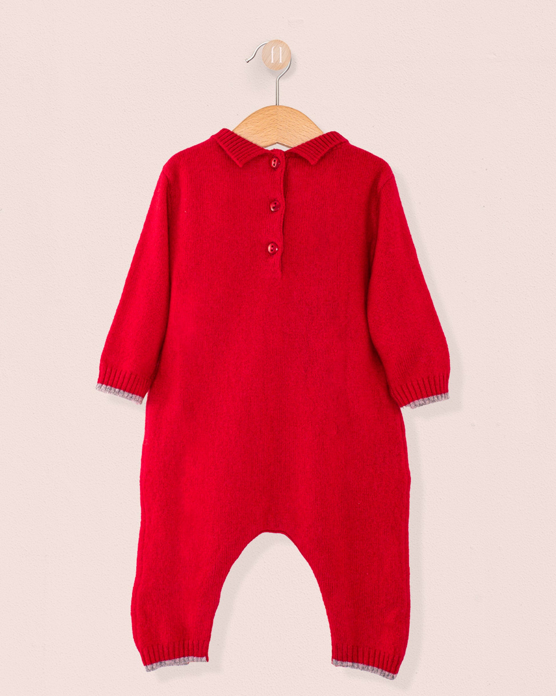 Valentine Red Hearts Cashmere Romper - Romper