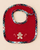 Red Gingerbread Cotton Bib