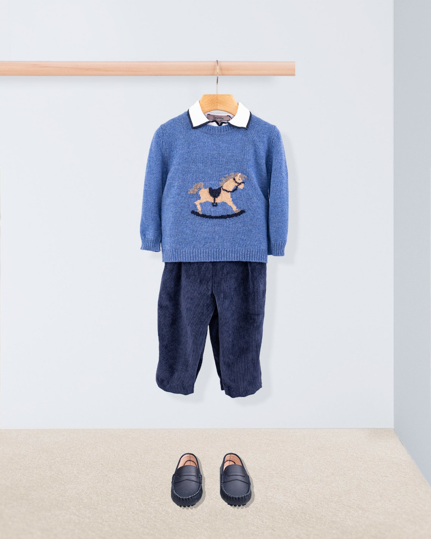 Rocking Horse Horizon Wool Sweater - Sweater