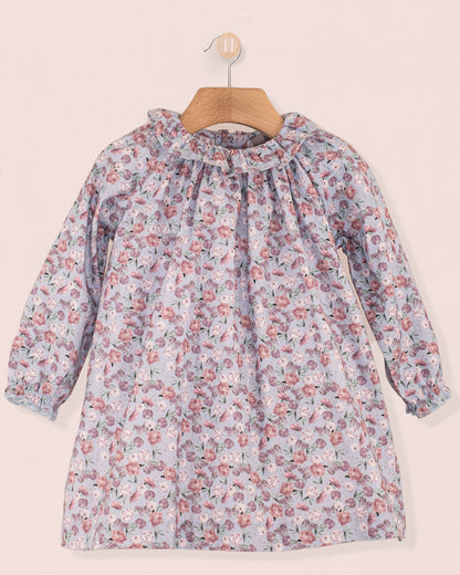 Rose French Slate Bouquet Twill A-Line Dress - Baby Dress