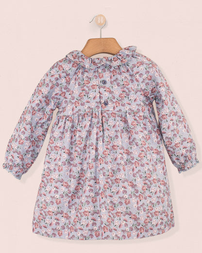 Rose French Slate Bouquet Twill A-Line Dress - Baby Dress