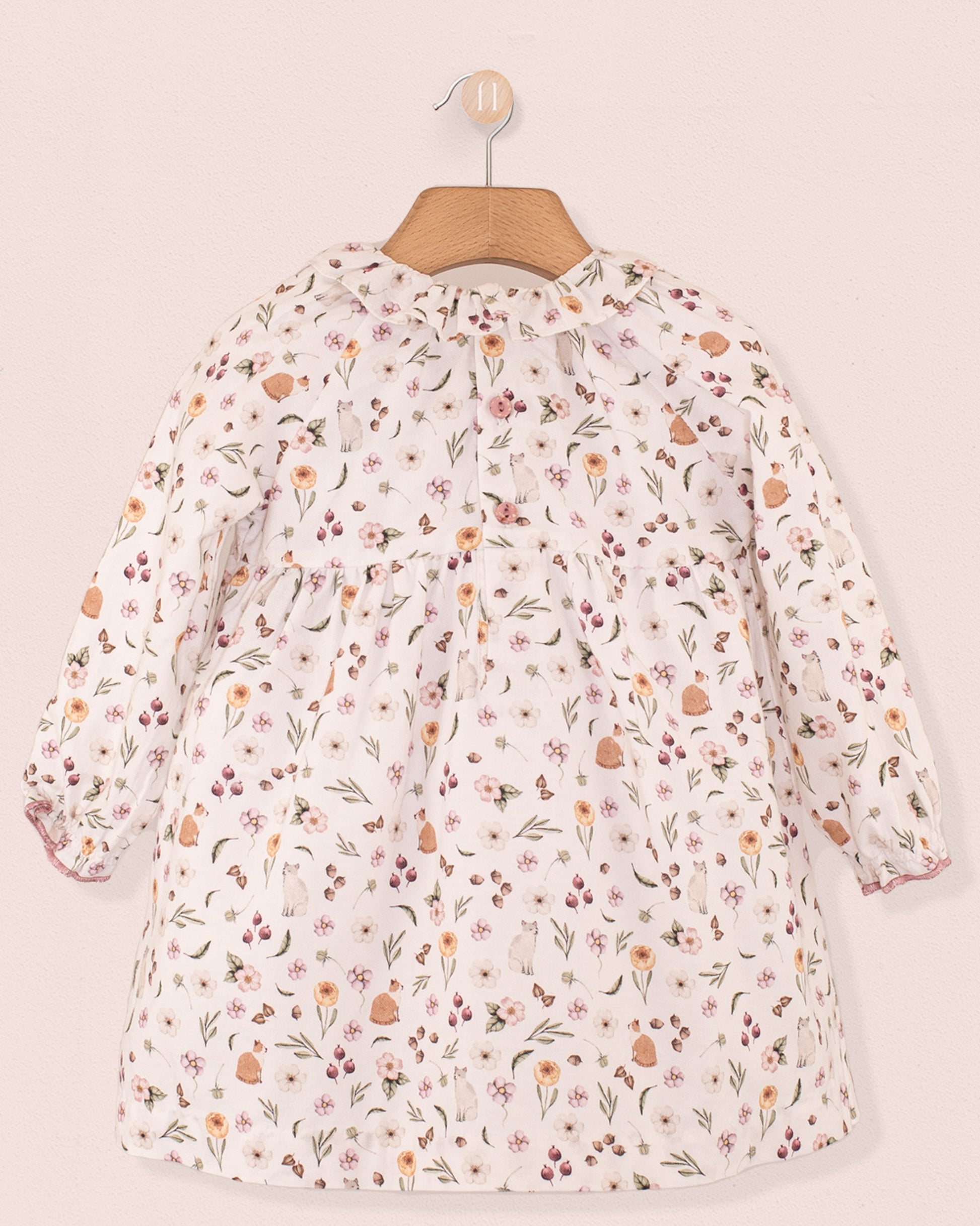 Rose Pink Toscana Kitties A-Line Dress - Baby Dress