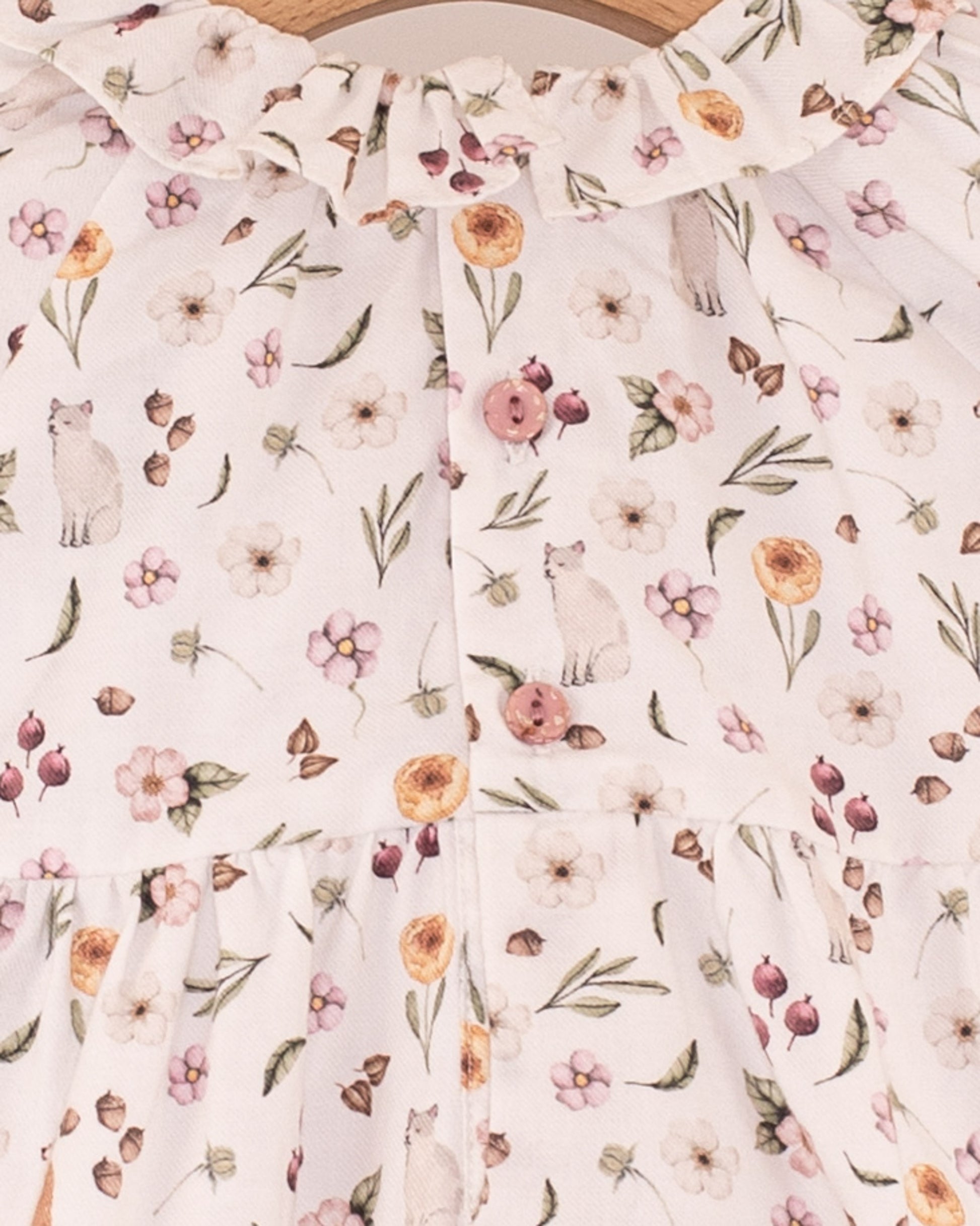 Rose Pink Toscana Kitties A-Line Dress - Baby Dress