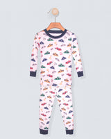 Pima Colorful Racecars 2-Piece Pajama