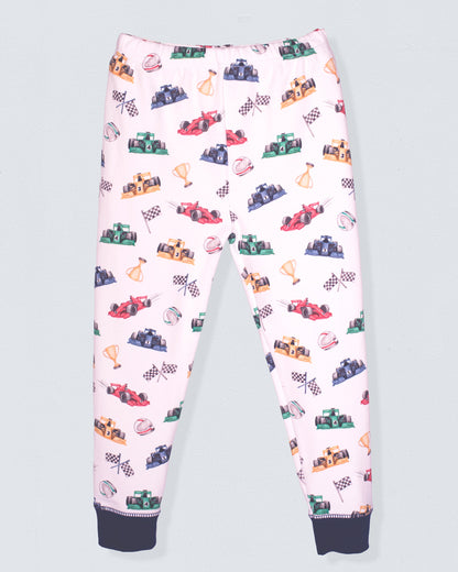 Pima Colorful Racecars 2-Piece Pajama