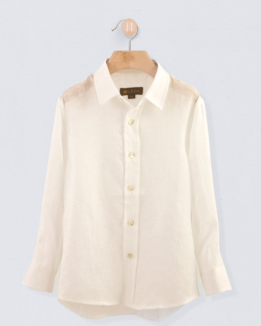 Renard Miramar White Linen Shirt - Shirt