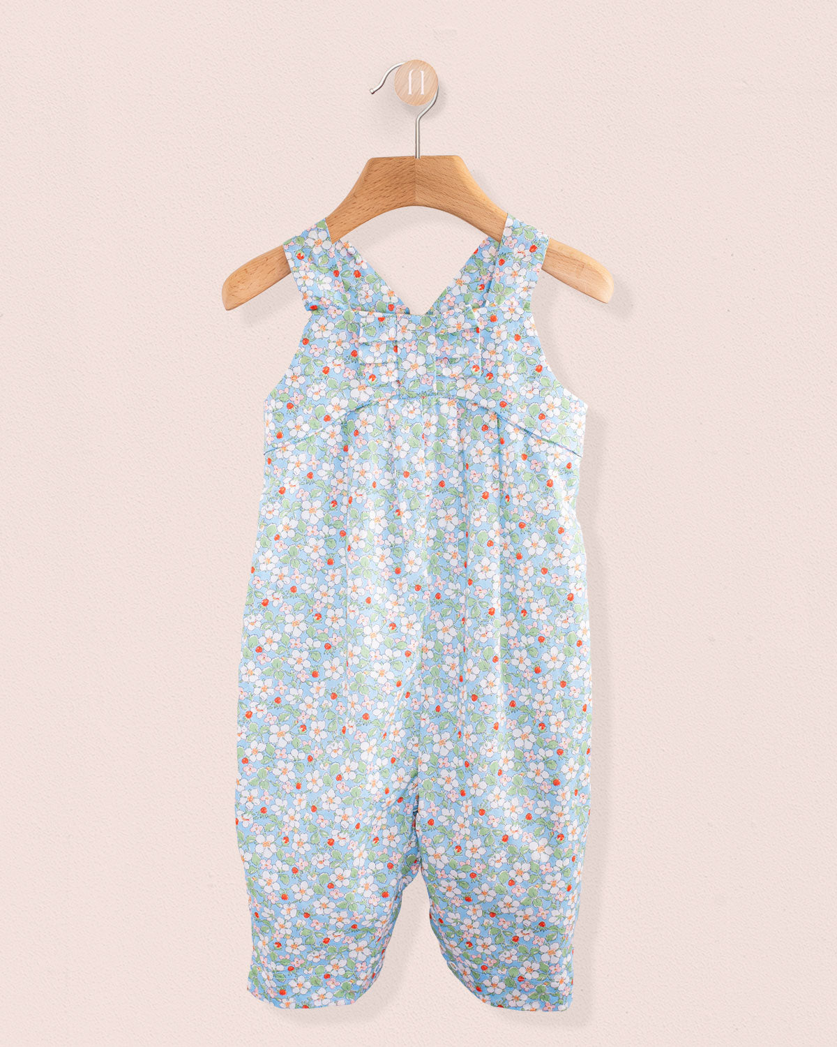 Louise Liberty Strawberry Field Blue Overall - Romper