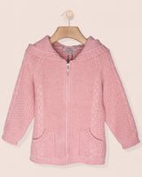 Geneva Rose Cashmere Cable Zipper Sweater