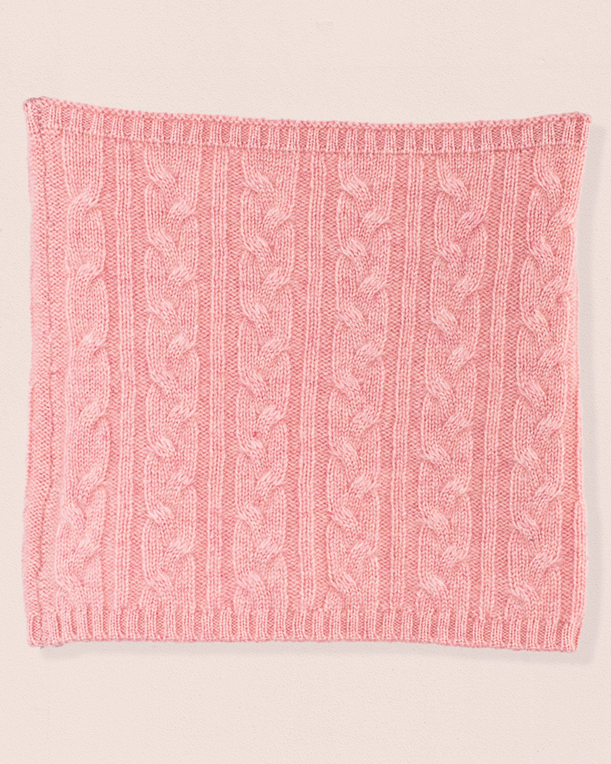 Cashmere Rose Cable Roll Scarf - Hat