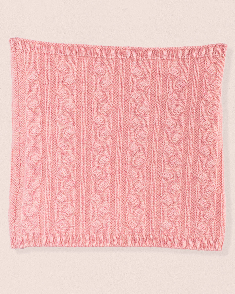 Cashmere Rose Cable Roll Scarf