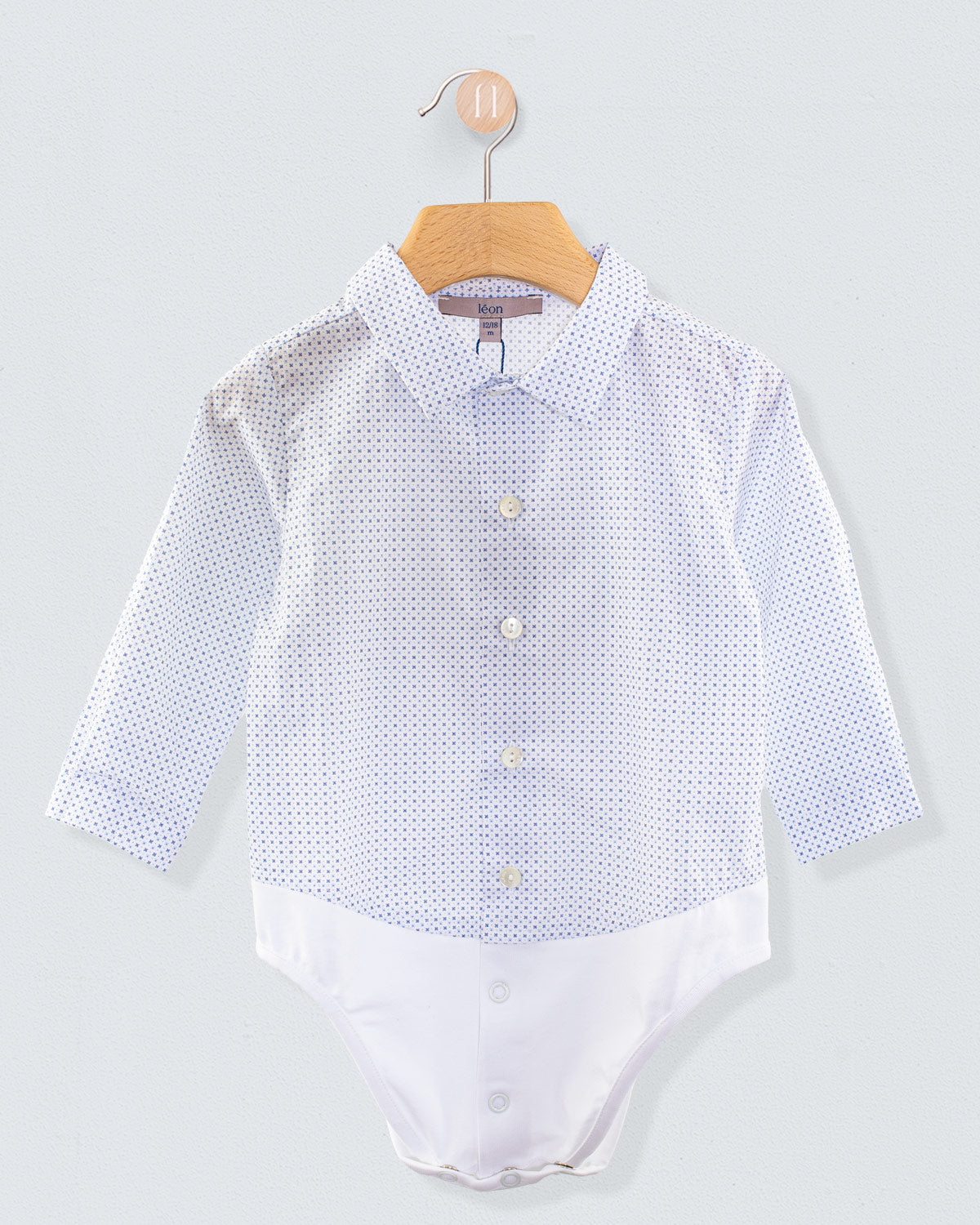 Louis Dressy Mini Diamond Print Onesie Shirt - Shirt