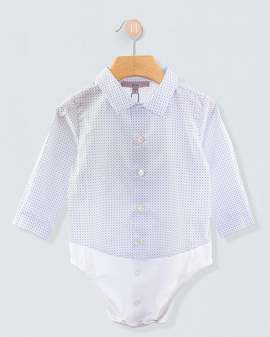 Louis Dressy Mini Diamond Print Onesie Shirt - Shirt