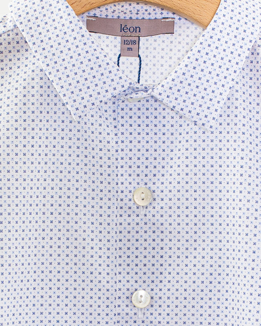 Louis Dressy Mini Diamond Print Onesie Shirt - Shirt