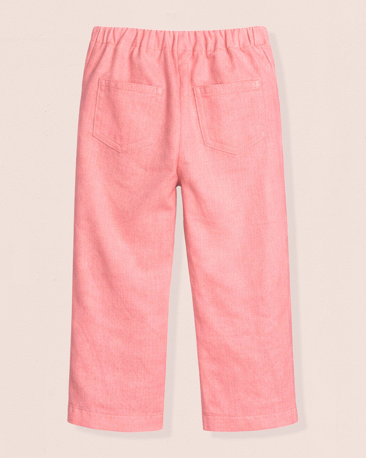 Pink pants on a beige background
