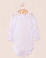 Onesie Italian Embroidered Blue Dots Ruffle