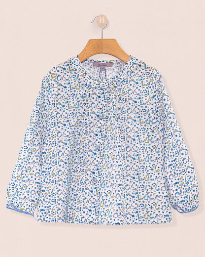 Ruffle Tunic Liberty Brit Blue - Tunic