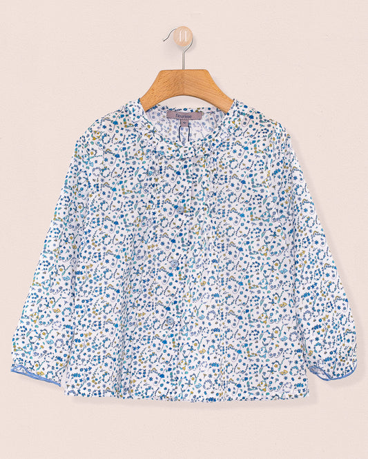 Ruffle Tunic Liberty Brit Blue - Tunic