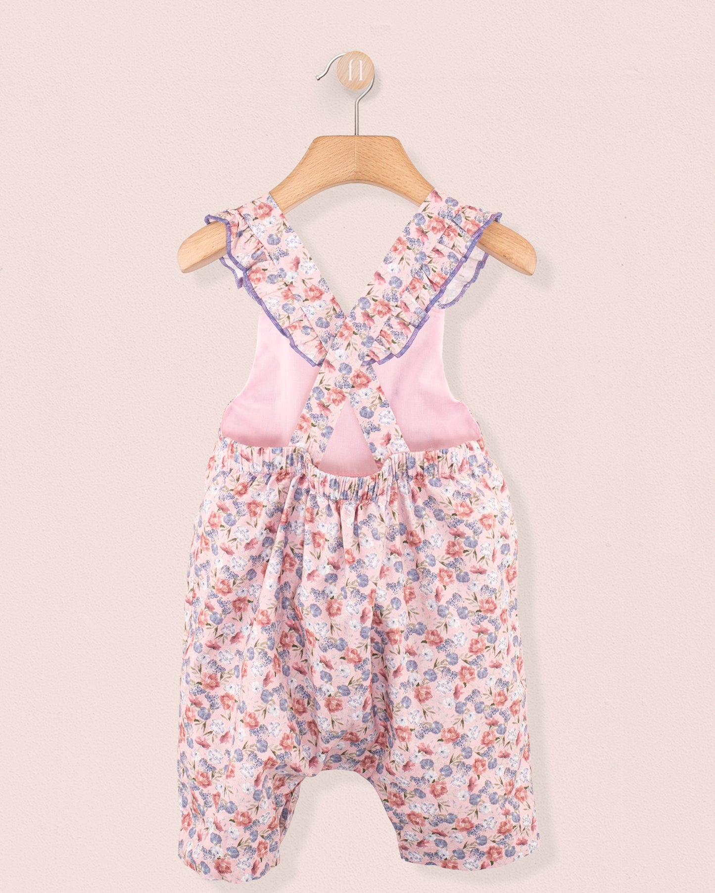 Sandrine Pink Small Bouquet Romper - Romper
