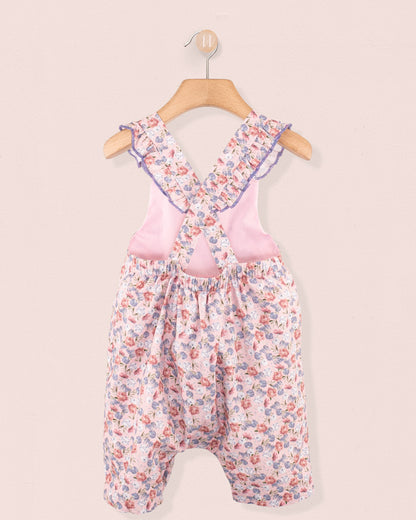 Sandrine Pink Small Bouquet Romper - Romper