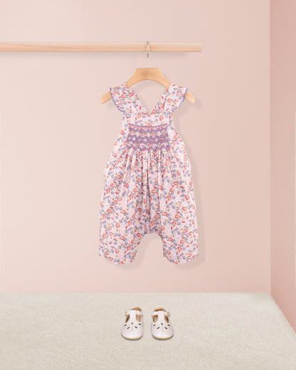 Sandrine Pink Small Bouquet Romper - Romper