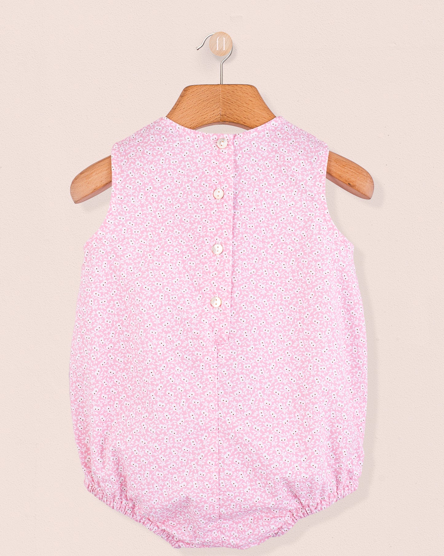 Scalloped Bubble Campari Pink - Romper