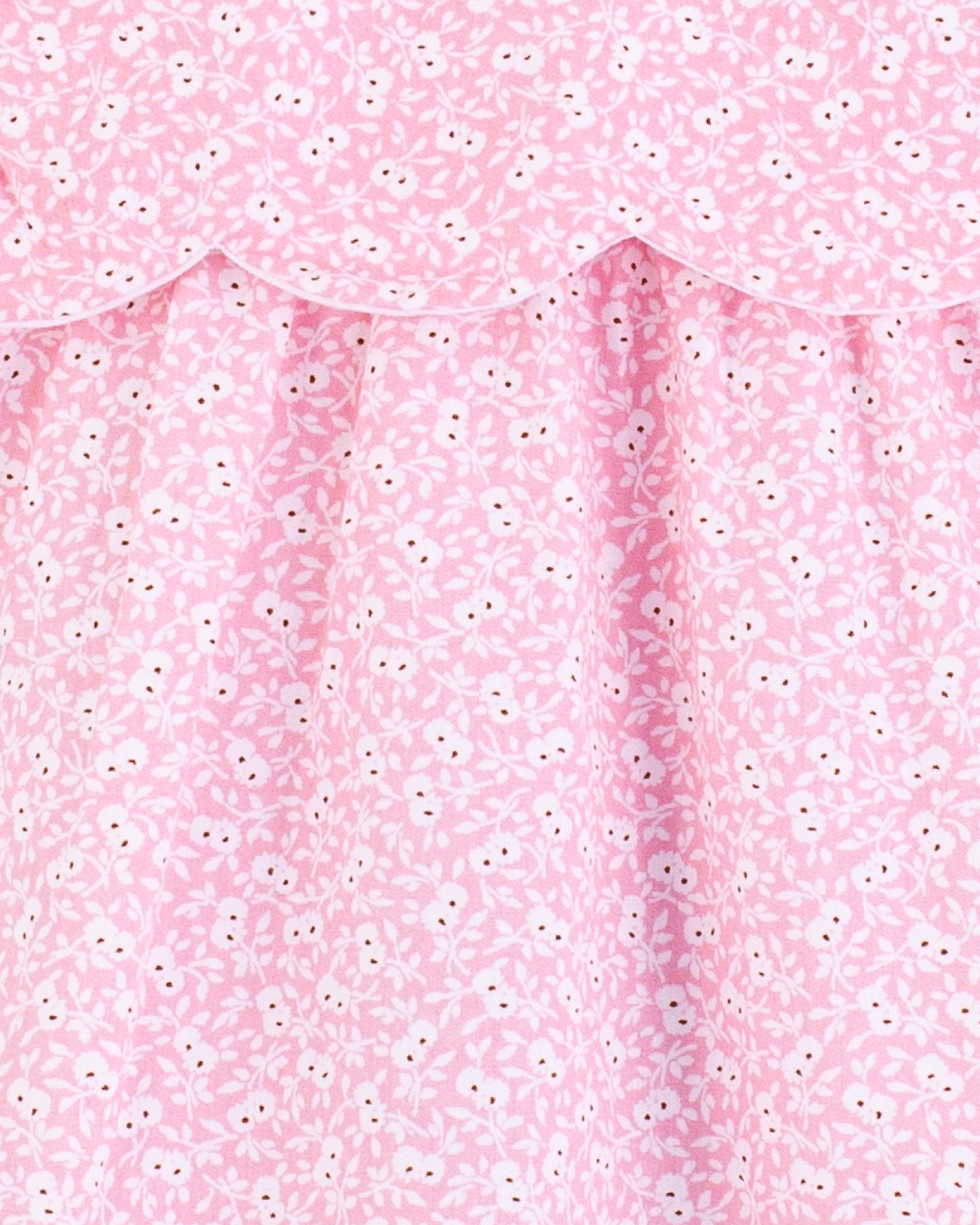 Scalloped Bubble Campari Pink - Romper