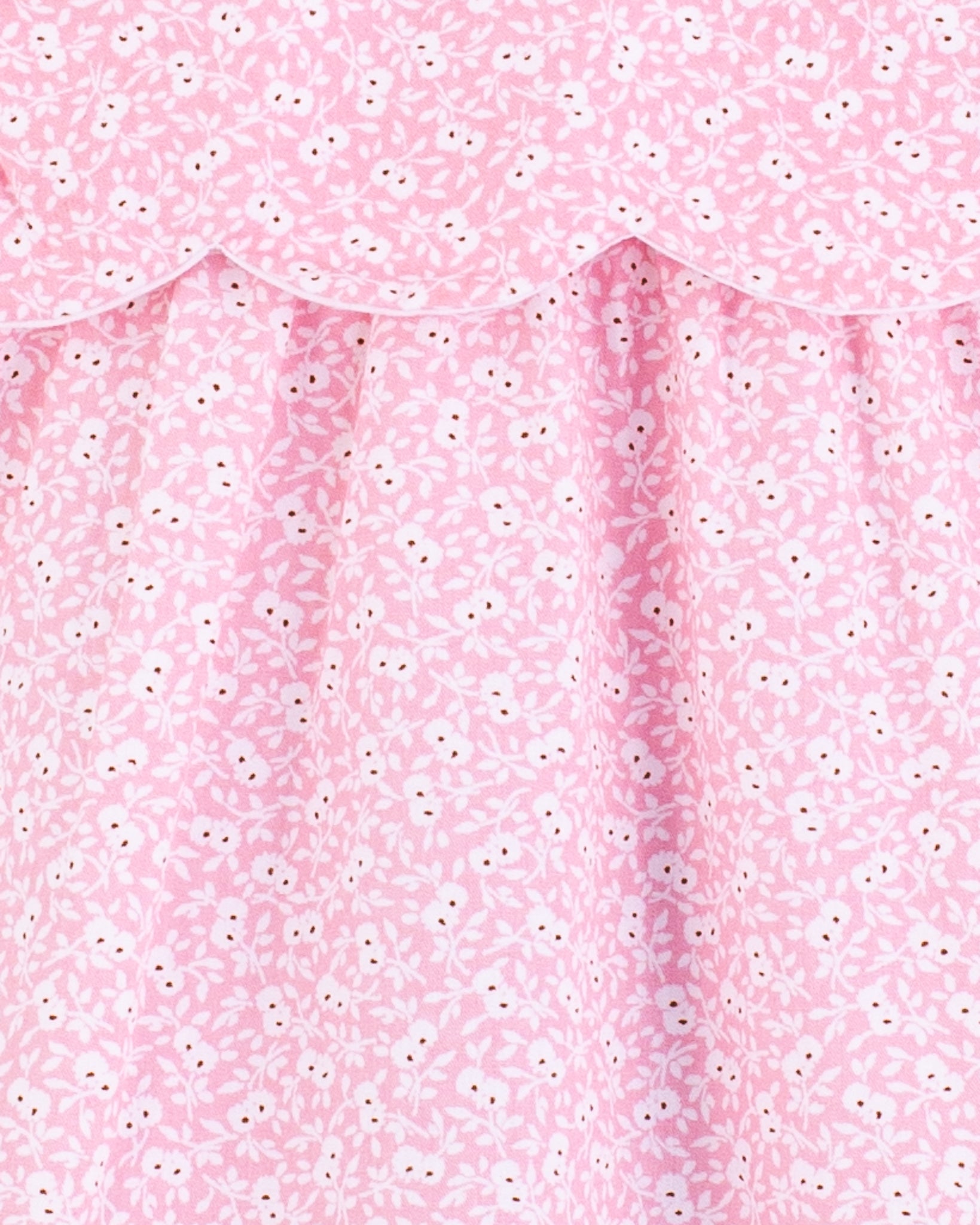 Scalloped Bubble Campari Pink - Romper