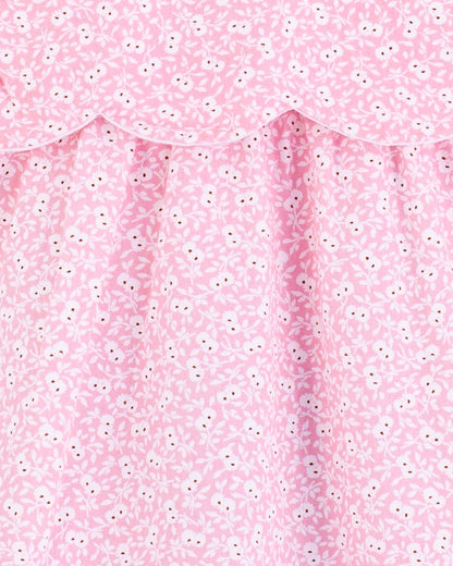 Scalloped Bubble Campari Pink - Romper