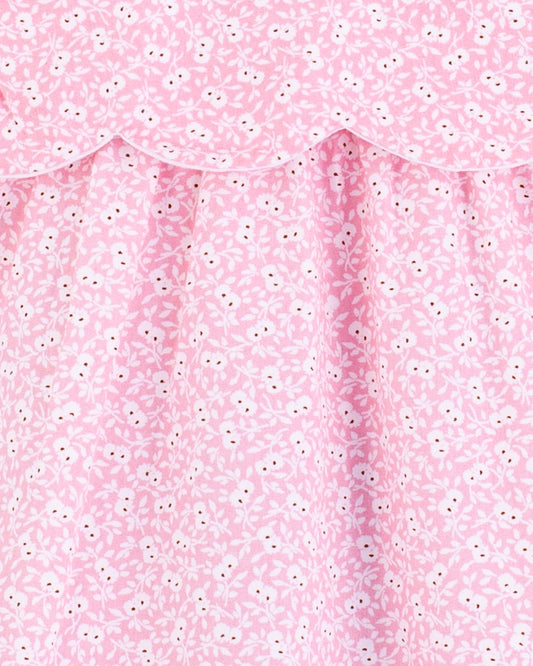 Scalloped Bubble Campari Pink - Romper