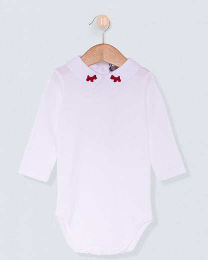 Italian Embroidered Red Scotty Onesie - Onesie