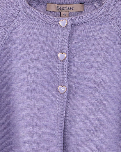 Serena Lavender Wool Bolero - Cardigan