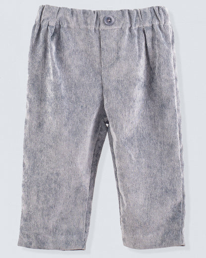 Mattia Soft Slate Corduroy Pant - Pant