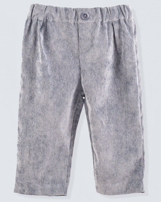 Mattia Soft Slate Corduroy Pant - Pant