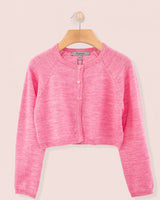 Serena Candy Pink Mélange Wool Bolero