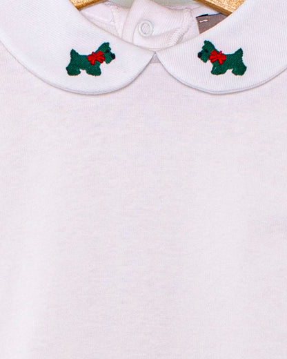 Onesie Italian Embroidered Scotty Green - Onesie