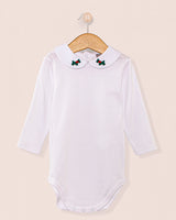 Onesie Italian Embroidered Scotty Green